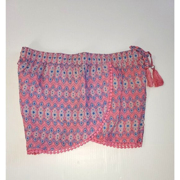 Atmosphere women's pink and blue drawstring tie shorts size 8 1236 - Picture 2 of 7
